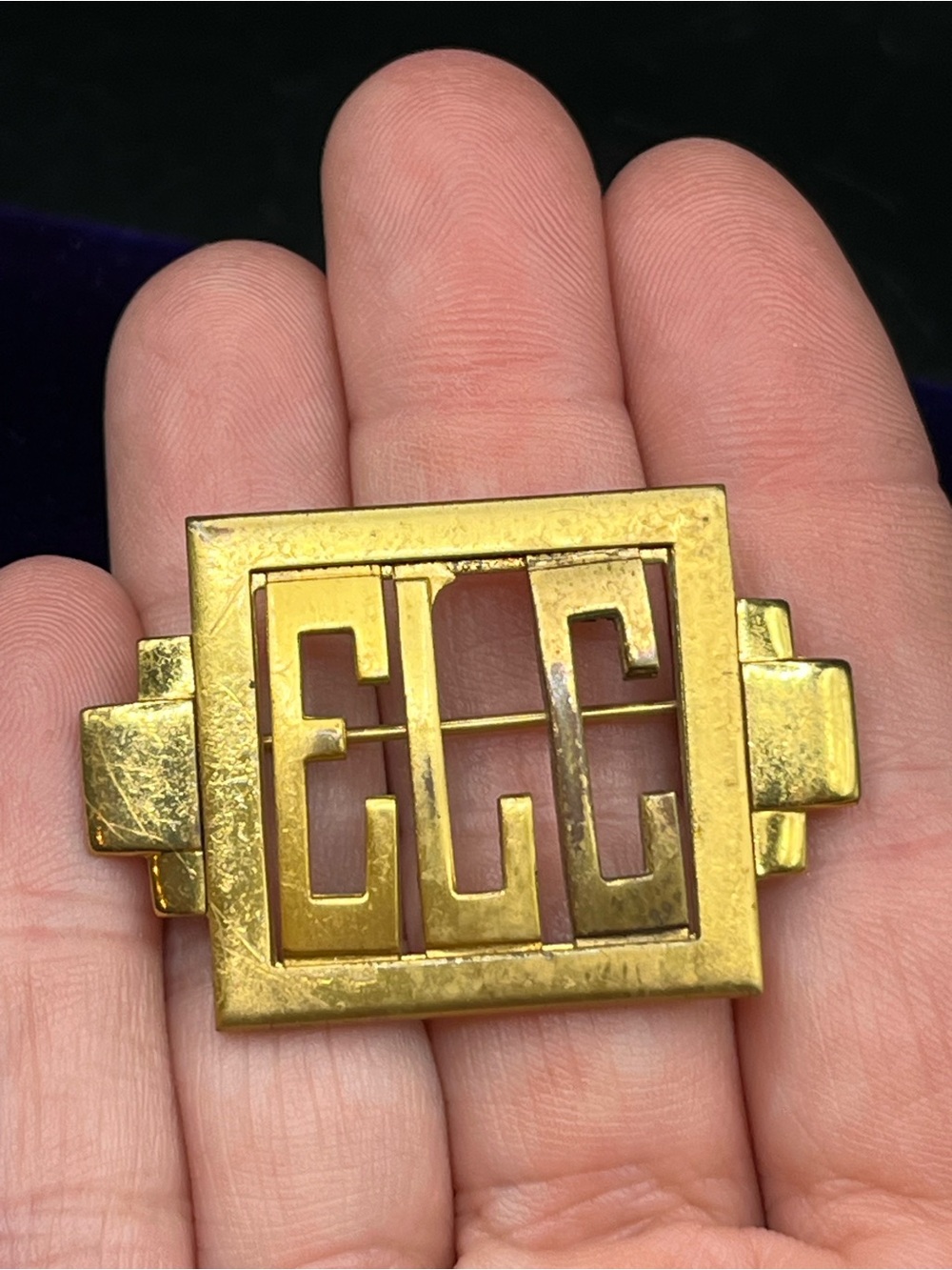 Gold-Tone Men’s Monogram Accessory Accent Monet